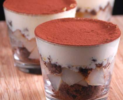 Tiramisu choco - poires