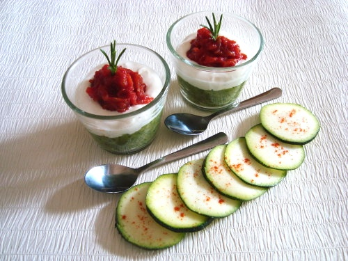 Tiramisu de courgettes et tomates 