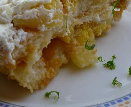 Tiramisu "souvenirs d'été" ananas et citron vert