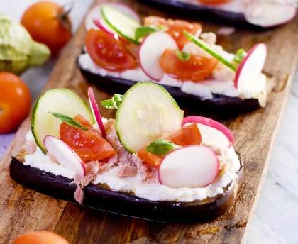 Toast d'aubergines au grille-pain