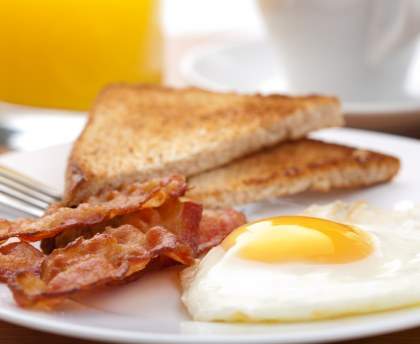 Toast oeuf bacon