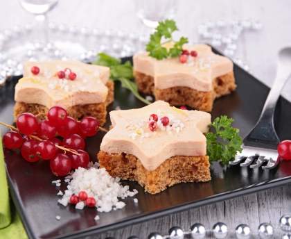 Toasts au foie gras et pain d'épices