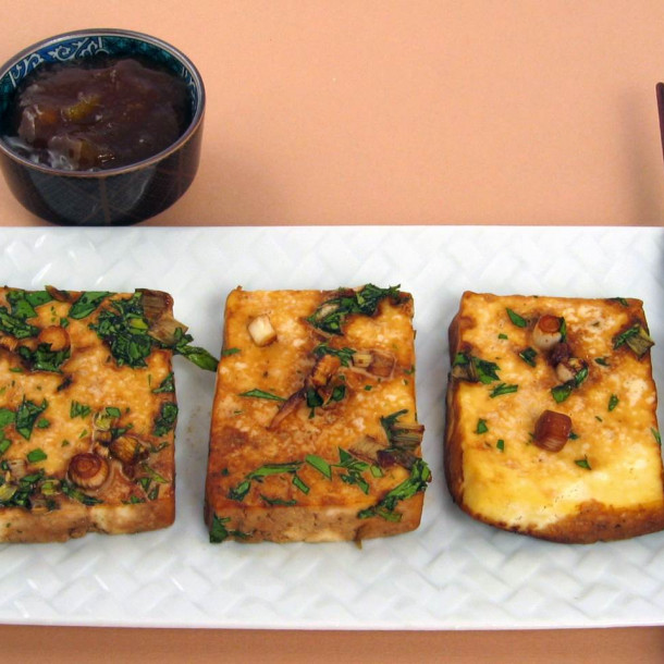 Tofu au gingembre au four