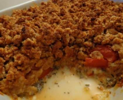 Tomate mozzarella façon crumble (pain suédois)