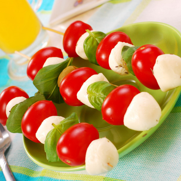 Tomates-cerise à la mozarella