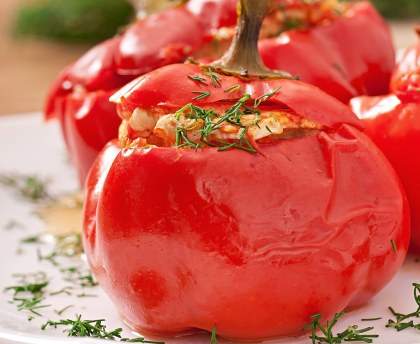Tomates farcies au jambon et gouda