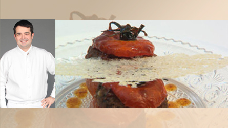 Tomates farcies et croûte de riz