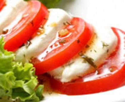 Tomates-mozza aux herbes
