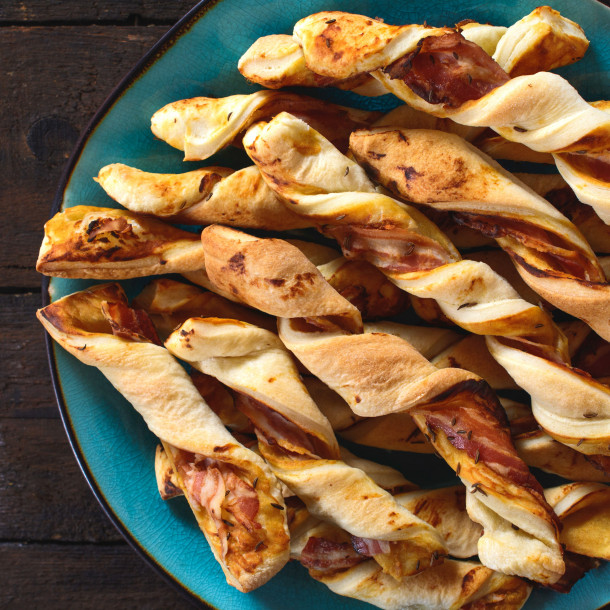 Torsades au bacon et fromage