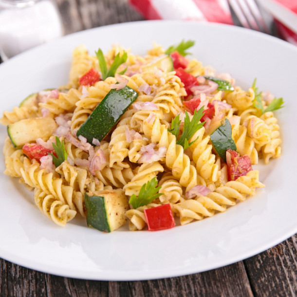Torsades aux légumes panachés