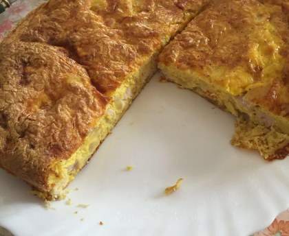 tortilla aux oeufs et au poulet