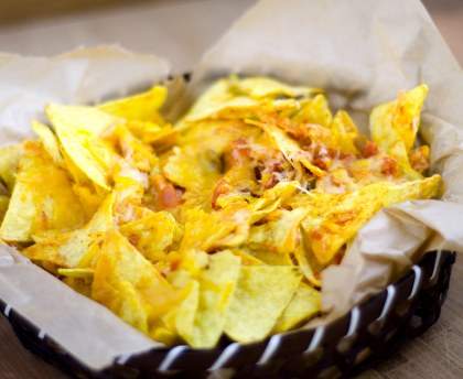 Tortillas chips gratinées