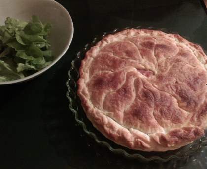 Tourte au jambon, poireaux et carottes