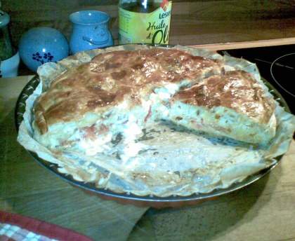 Tourte au saint nectaire & pommes de terre