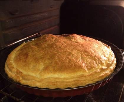 Tourte au saumon frais et au riz