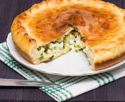 Tourte aux épinards, poulet et feta