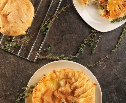 Tourte aux poireaux et jambon