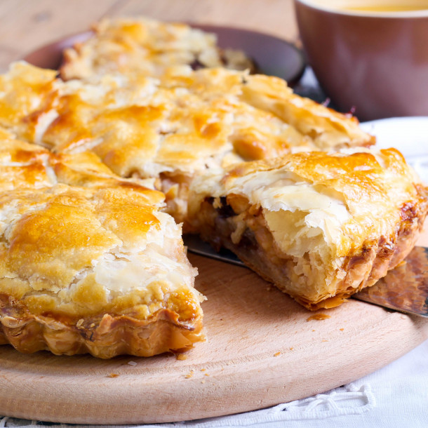 Tourte aux pommes et pain d'épices