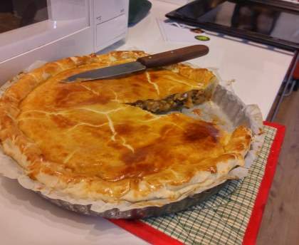 tourte borrequitas aux aubergines