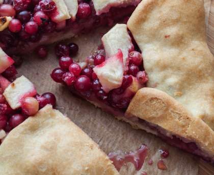 Tourte Cranberries - Pommes