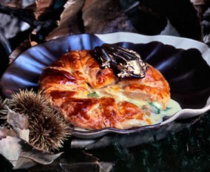Tourte de châtaignes au camembert