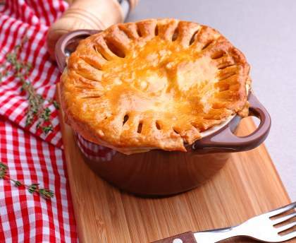 Tourte de pommes de terre au bleu