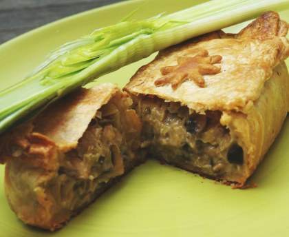 Tourte poireaux - champignons