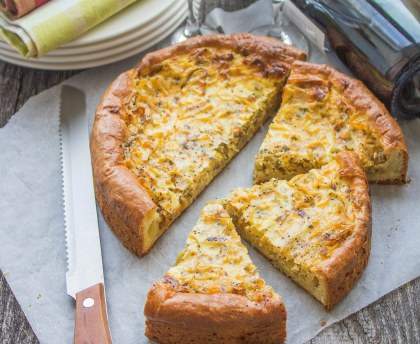 Tourte Poireaux, Jambon et Chèvre
