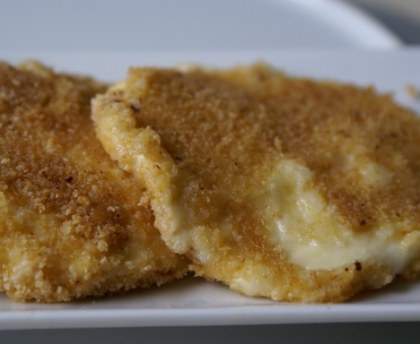Tranches de mozzarella panée