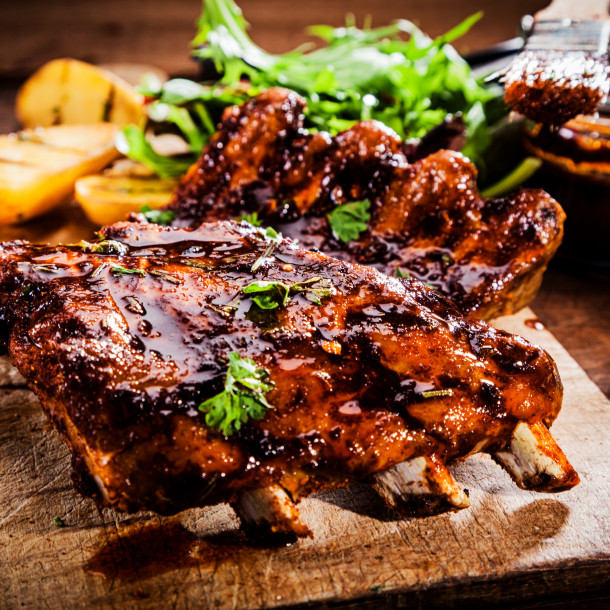 Travers de porc au miel  et sauce soja