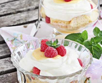 Trifle anglais aux framboises