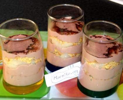 Trifle aux poires et au nutella