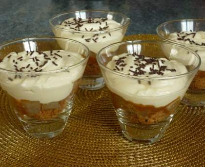 Trifles poires spéculoos caramel au beurre salé et mascarpone
