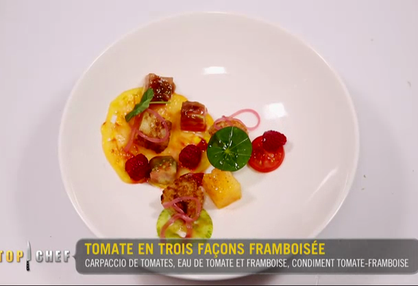 Trilogie de tomates framboisée