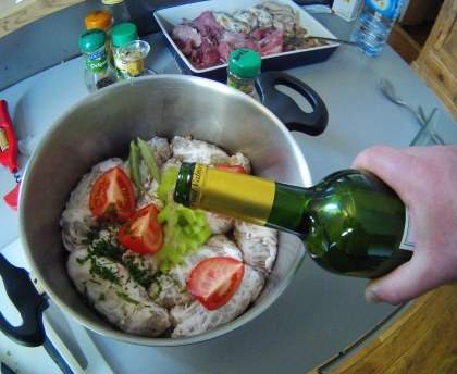 Tripoux au jarret de porc demi sel, veau et petits légumes
