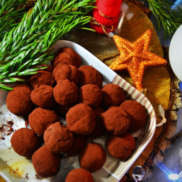 Truffes au chocolat allégées