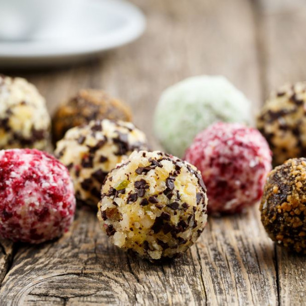 Truffes au chocolat et à la vanille