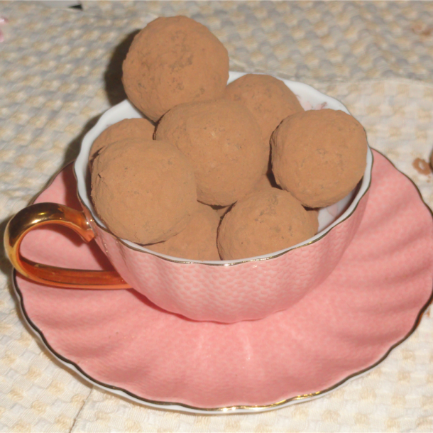 Truffes chocolat-crème de marrons-orange