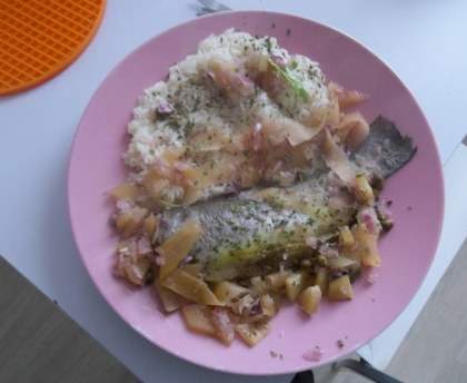 Truite en papillotte