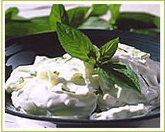 Tzatziki ou Concombre de France à la crème de menthe