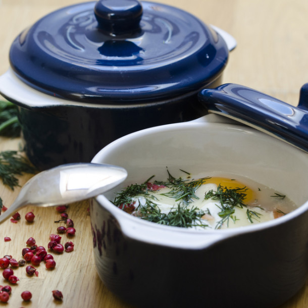 Œufs cocotte à la crème fromagère