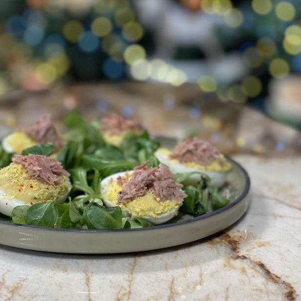 Œufs mimosa au wasabi de Cyril Lignac