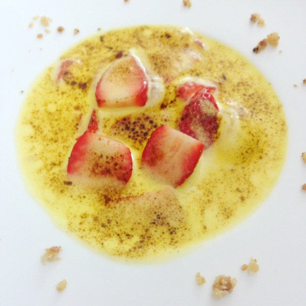 Un délicieux sabayon de fraise au muscat