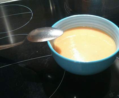 Velouté carottes, lentilles corail, gingembre