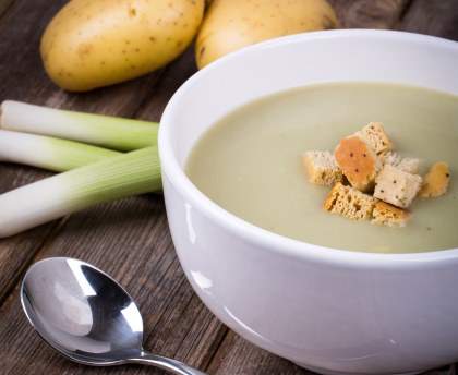 Velouté de  poireaux pommes de terre