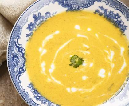 Velouté de carottes au lait de coco
