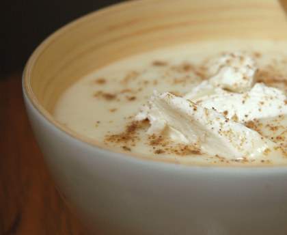 Velouté de choux fleur au chèvre et aux épices