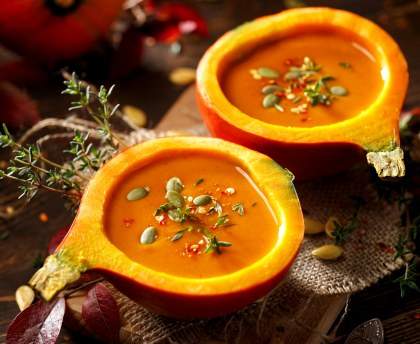 Velouté de citrouille au lait de coco