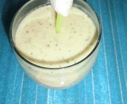 Velouté de concombres courgettes Boursin et menthe