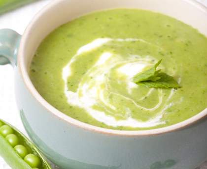 Velouté de petits pois simple